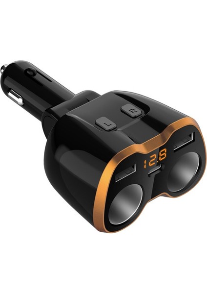 Se Araç Şarj Cihazı Dc12V-24V, Led Ekranlı Evrensel Çift Usb Şarj Cihazı 4.8A Tip C -Siyah (Yurt Dışından) fırsatları