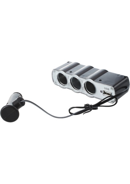 Usb Çıkışlı Üçlü Soket Adaptör (Siyah) (Yurt Dışından) fiyatları