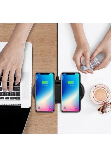 Çift Kablosuz Şarj Cihazı Telefon Hızlı Şarj Pedi Cep Telefonu Çift Şarj Kablosuz Şarj Çift Şarj 10W Hızlı Şarj (Yurt Dışından) indirimleri