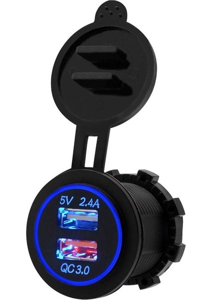 Hızlı Şarj 3.0 Usb Şarj Soketi (Mavi) (Yurt Dışından)