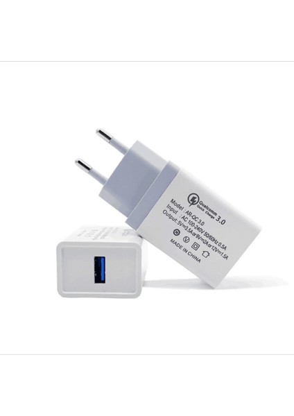 Usb Hızlı Şarj Cihazı Cep Telefonu Şarj Cihazı Adaptörü Tek Bağlantı Noktalı Seyahat Şarj Cihazı (Yurt Dışından) fiyatları