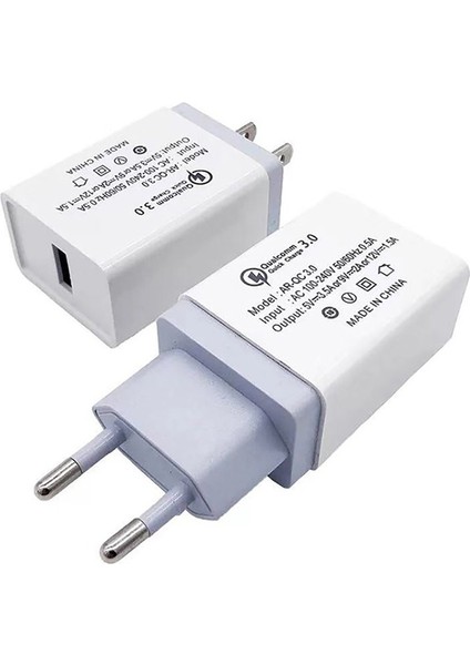 Usb Hızlı Şarj Cihazı Cep Telefonu Şarj Cihazı Adaptörü Tek Bağlantı Noktalı Seyahat Şarj Cihazı (Yurt Dışından) modelleri