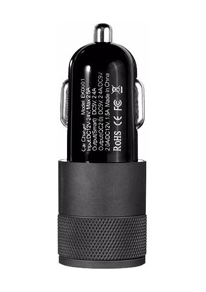Araç Şarj Cihazı Hızlı Şarj Çift Usb Çok Fonksiyonlu Alüminyum Alaşımlı Araç Şarj Cihazı - Altın (Altın) (Yurt Dışından)
