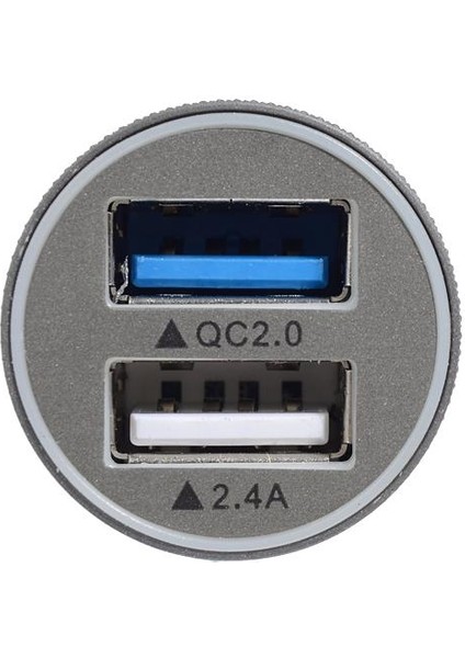Araç Şarj Cihazı Hızlı Şarj Çift Usb Çok Fonksiyonlu Alüminyum Alaşımlı Araç Şarj Cihazı - Altın (Altın) (Yurt Dışından) indirimleri