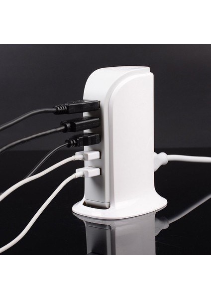 Ab / Abd / Ingiltere Tak 5V 6A 5-Usb Bağlantı Noktaları Akıllı Telefon Tablet Için Şarj Cihazı Güç Adaptörü -Beyaz Abd (Yurt Dışından) modelleri