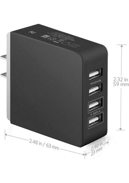 Usb Akıllı Şarj Cihazı 4 Bağlantı Noktalı Çoklu Duvar Adaptörü Cep Telefonu Cihazı Iphone Ve Android Cep Telefonları Için Hızlı Şarj (Bize Tak) (Yurt Dışından) modelleri