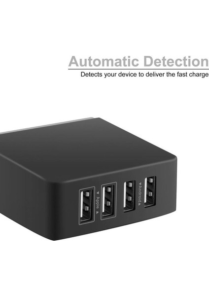 Usb Akıllı Şarj Cihazı 4 Bağlantı Noktalı Çoklu Duvar Adaptörü Cep Telefonu Cihazı Iphone Ve Android Cep Telefonları Için Hızlı Şarj (Bize Tak) (Yurt Dışından) fırsatları