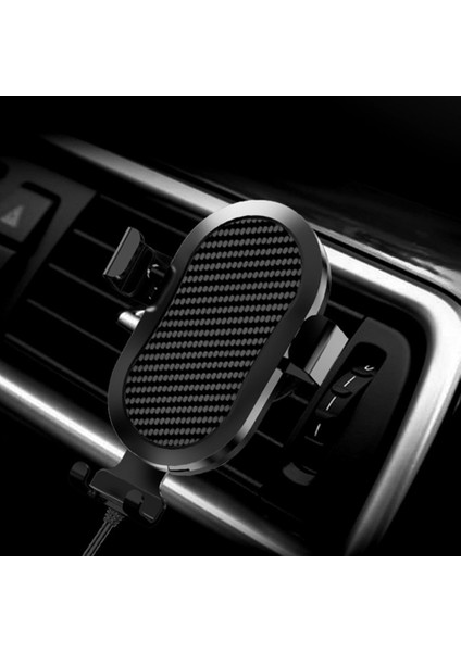 Se Cep Telefonu Kablosuz Şarj Cihazı Araba Metal Hızlı Şarj Stent Şarj Standı Dock - Siyah (Yurt Dışından) modelleri