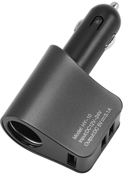 Hy10 3.1A 3 Usb Hızlı Şarj Araç Telefonu Şarj Adaptörü Voltmetre İle Ette Soket Dc 12-24V (Siyah) (Yurt Dışından) fırsatları
