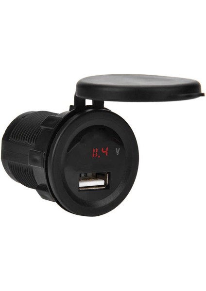 Kırmızı Led Voltmetre İle Usb Bağlantı Noktasına 2.1A Suya Dayanıklı 2İn1 Şarj Cihazı Araç Telefonu (Yurt Dışından)