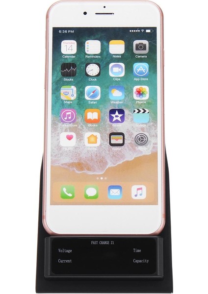 İphone Uyumlu X Samsung S8 Için Kablosuz Qi Hızlı Şarj Cihazı Lcd Ekranlı Telefon Şarj Cihazı Dock (Yurt Dışından)