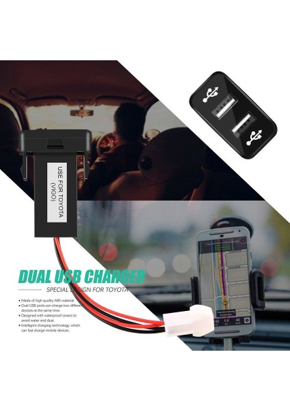 Toyota - L Için Uygun Fu Çift Usb Şarj Soketi Pano Cep Telefonu Şarj Cihazı (Yurt Dışından) indirimleri