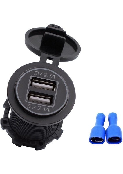 12V 24V Motosiklet Araba Için Ef 5V 4.2A Çift Usb Şarj Soketi Adaptör Çıkışı (Yurt Dışından)