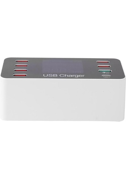 Qc3.0 8 Port Usb Şarj Cihazı 5V 9A 45W Voltaj Akımı İle L Ekran Masaüstü Şarj Istasyonu Soketi Ab Tak (Yurt Dışından) fırsatları