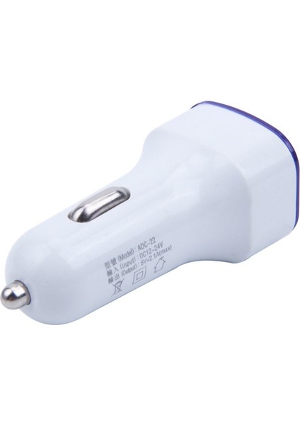 2.1A Led Usb Çift 2 Bağlantı Noktalı Sıcak Adaptör Soketi Araç Şarj Cihazı Iphone/Samsung/Htc Mavi (Yurt Dışından) fiyatları