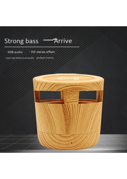 2'Si 1 Arada Bluetooth Hoparlör Kablosuz Şarj Cihazı Woodgrain Kablosuz Hızlı Şarj Bluetooth Hoparlör (Yurt Dışından) fiyatları