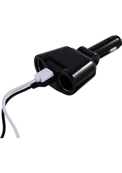 Dönebilen Çift Çift Usb Bağlantı Noktalı Dijital Ekranlı Araç Şarj Cihazı - Siyah (Yurt Dışından) modelleri