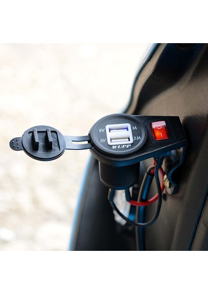 12V-24V Motosiklet Için Anahtarlı 3.1A Hızlı Şarj Şarj Cihazı İle Çift Usb Bağlantı Noktalı Güç Soketi (Yurt Dışından) fiyatları