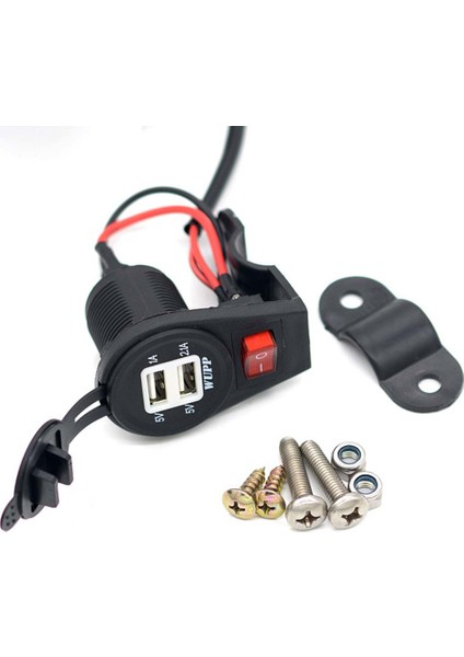 12V-24V Motosiklet Için Anahtarlı 3.1A Hızlı Şarj Şarj Cihazı İle Çift Usb Bağlantı Noktalı Güç Soketi (Yurt Dışından) modelleri