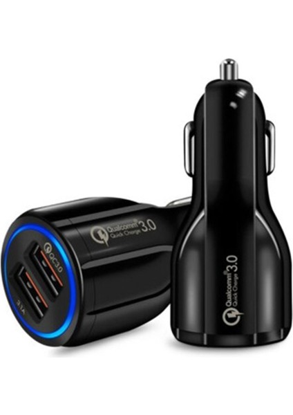Qc3.0 1 In 2 5V 6.0A Çift Usb Bağlantı Noktalı Araba Hızlı Şarj Şarj Cihazı (Yurt Dışından) indirimleri