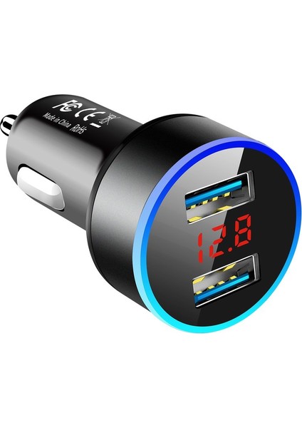 3.1A Çift Usb Araç Şarj Cihazı, Led Ekranlı Evrensel Telefon Araç Şarj Cihazları (Yurt Dışından)