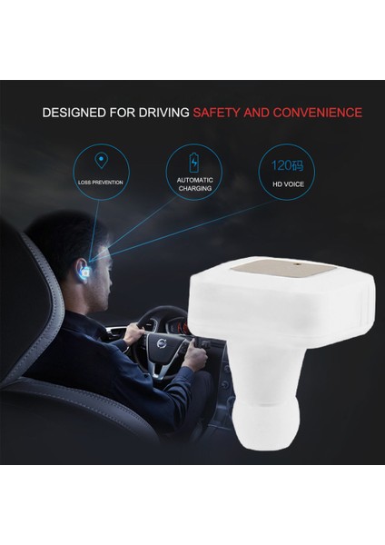 Evrensel Çift Akıllı Usb Bağlantı Noktaları Dokunmatik Lamba Akıllı Blutooth Kulaklık Araç Şarj Cihazı -Beyaz (Yurt Dışından) modelleri