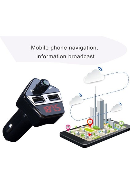 Ef Araba Gps Konumlandırma Bluetooth Mp3 App Çift Bağlantı Noktalı Usb Şarj Adaptörü (Yurt Dışından) indirimleri