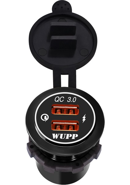 Alüminyum Alaşımlı Hızlı Şarj Çift Qc3.0 Usb Şarj Soketi Su Geçirmez Araç Şarj Cihazı Güç Adaptörü (Yurt Dışından) fiyatları