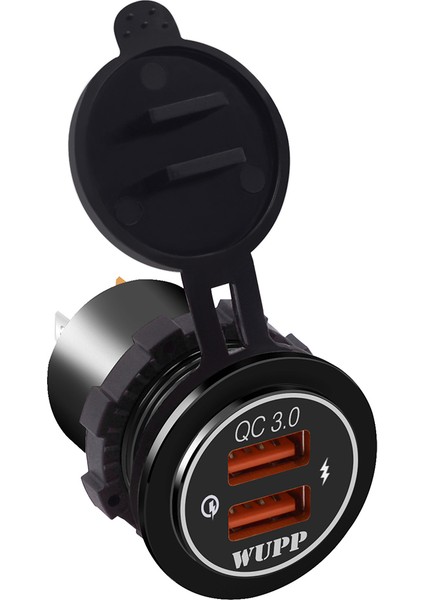 Alüminyum Alaşımlı Hızlı Şarj Çift Qc3.0 Usb Şarj Soketi Su Geçirmez Araç Şarj Cihazı Güç Adaptörü (Yurt Dışından) fırsatları