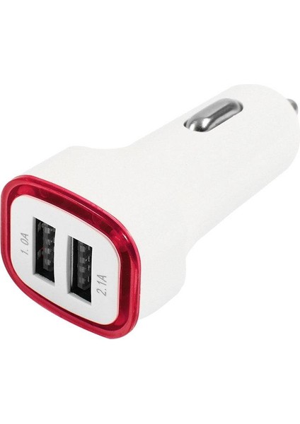 Ef Kare Araç Şarj Adaptörü Soketi Çift Usb Hızlı Şarj Mobil Şarj Cihazı Led'İ (Yurt Dışından)