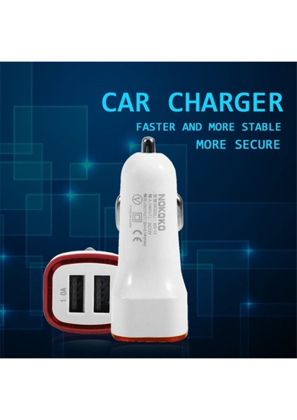 Ef Kare Araç Şarj Adaptörü Soketi Çift Usb Hızlı Şarj Mobil Şarj Cihazı Led'İ (Yurt Dışından) fiyatları