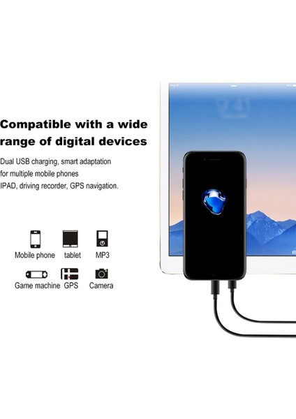 One Plus Two Car Halo Çok Fonksiyonlu Çift Usb Araç Şarj Cihazı (Yurt Dışından) indirimleri