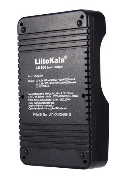 guangdong Spirit Liitokala Lıı-500 4 Yuvalı Lcd Lityum/Nimh Pil Şarj Cihazı+2A Adaptörlü Araç Şarj Cihazı - Siyah (Yurt Dışından) fırsatları