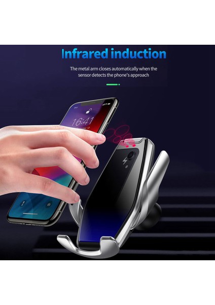 15W Qi Kablosuz Araç Şarj Cihazı Otomatik Usb C Hızlı Şarj Hava Firar Montaj Tutucu İphone Uyumlu 11 Pro Xs Xr 8 Altın (Yurt Dışından) fırsatları