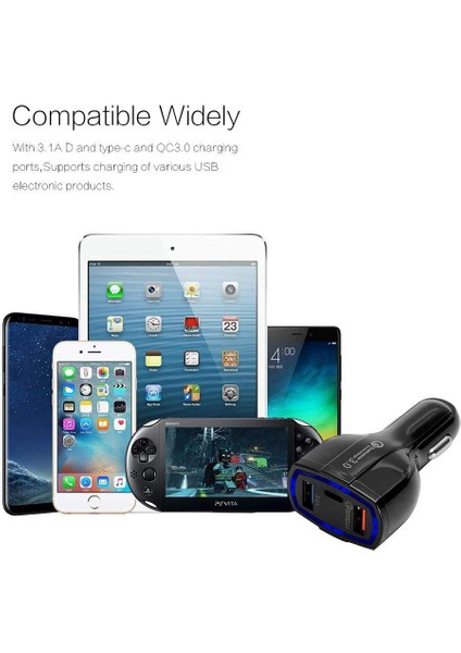 Usb Tip C Araç Şarj Cihazı -Usb C Hızlı Şarj 3.0 Usb Araç Şarj Cihazı (Siyah) (Yurt Dışından) indirimleri