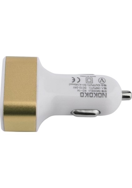 Se Üçlü Usb Evrensel Araç Şarj Adaptörü 3-Port 2.1A 1A 1A Telefonlar Için -Altın (Yurt Dışından) fırsatları