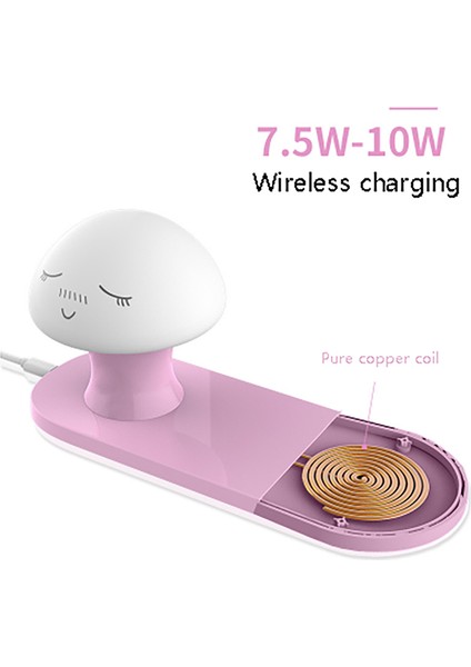 Yaratıcı Küçük Mantar 10W Kablosuz Hızlı Şarj Cihazı(Yurt Dışından) modelleri