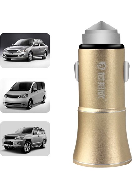 Se Xıbonwe Akıllı Araç Şarj Cihazı 2.4A, Güvenlik Çekici C22 İle Çift Usb Bağlantı Noktalı - Altın (Yurt Dışından) fiyatları