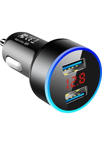 3.1A Çift Usb Araç Şarj Cihazı, Led Ekranlı Evrensel Cep Telefonu Araç Şarj Cihazları (Yurt Dışından)