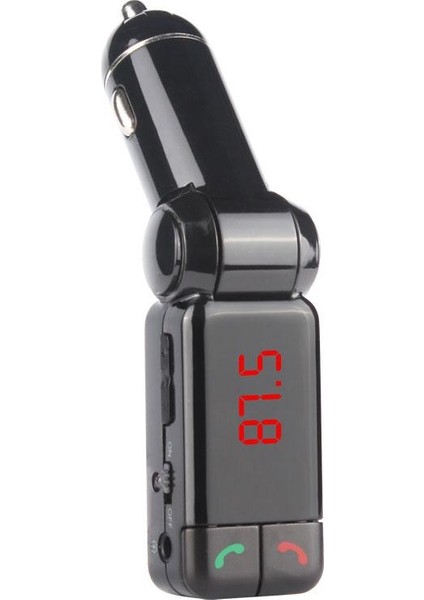 Çift Usb Şarj Portlu Araba Bluetooth Handsfree Siyah (Yurt Dışından)
