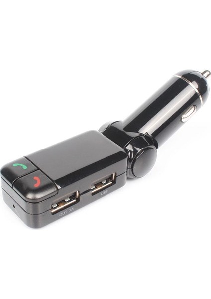 Çift Usb Şarj Portlu Araba Bluetooth Handsfree Siyah (Yurt Dışından) fırsatları