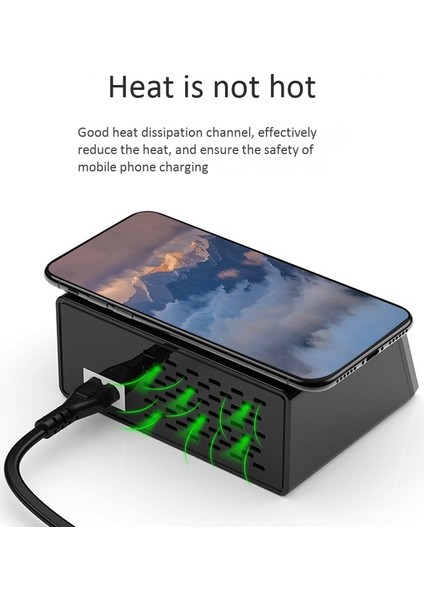 100W Çoklu Usb Hızlı Şarj Cihazı 8 Port Usb Lcd Hızlı Şarj 3.0 Pd 30W 10W Kablosuz Akıllı Telefon Için Şarj Ingiltere Tak (Yurt Dışından) indirimleri
