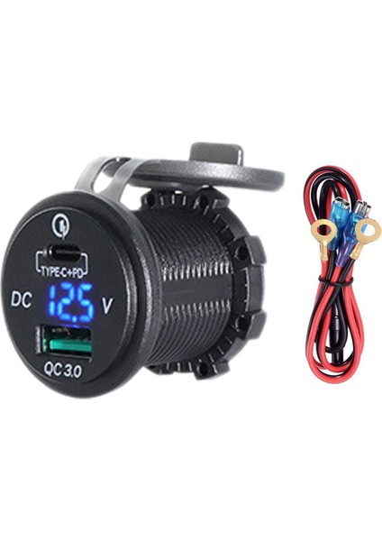 12/24V Araba Motosiklet Tekne B Için Çift Usb Şarj Soketi Adaptörü (Yurt Dışından)