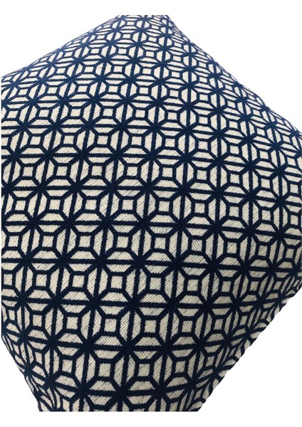 Kelebek Desenli Lacivert Kırlent Kılıfı 45 cm x 45 cm