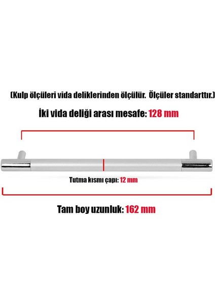 Hitit Çekmece Dolap Kapak Kulpu 128 mm Mat Krom Kulp modelleri