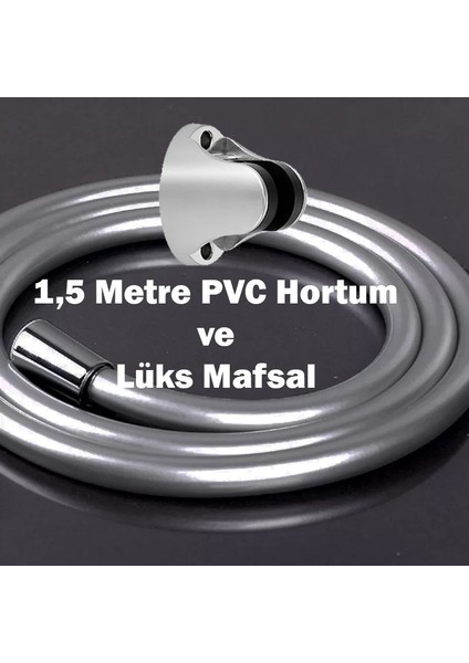 Avangarde Duş Seti Pvc Garantili Hortum Lüks Mafsal