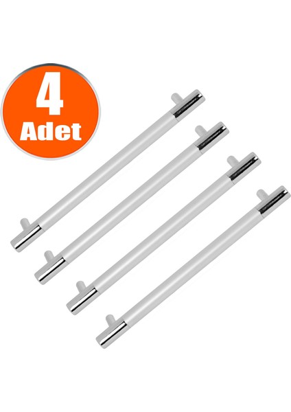 - Hitit Çekmece Dolap Kulpu 192 mm Mat Krom Kulp 4 Adet