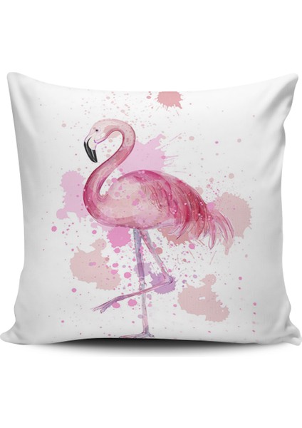 Kırlent Dünyası Sevimli Baykuşlar Dijital Baskılı Kırlent Kılıfı