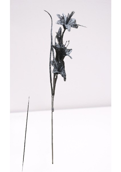 Özel Desen Yapay Çiçek Gümüş 110 cm