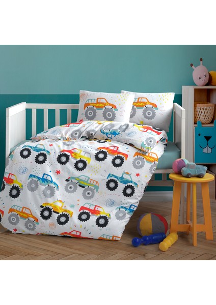 Cote Blanc Cars %100 Pamuk Ranforce Bebek Nevresim Takımı 100 x 150 cm